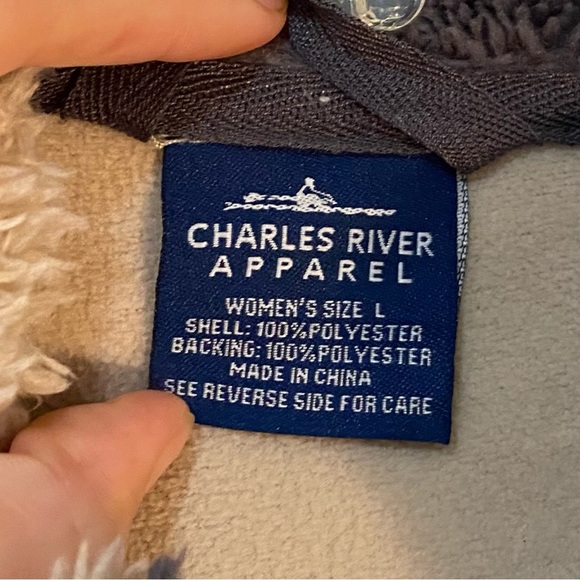 Charles River womens Sherpa quarter zip pullover size large - Picture 4 of 4